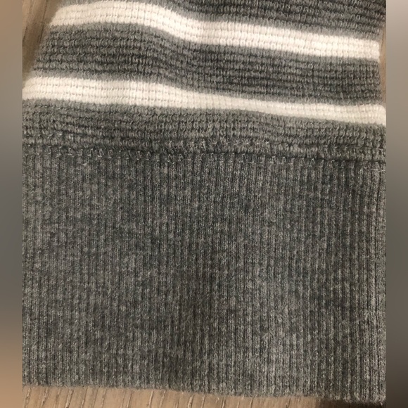 J. Crew Striped Funnelneck Pockets Waffle Knit Sweatshirt - Picture 16 of 16